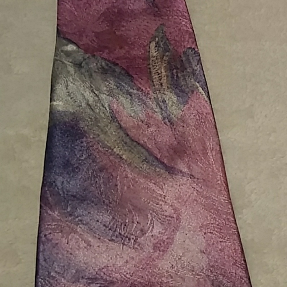 2/$10 Tex Tan Tie l Watercolor Tie l Mens Tie - Picture 2 of 6